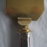 silver metal knife and cake shovel