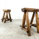 Tabourets vintage en chêne, 1970
