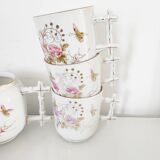 Porcelain coffee service for 8 people with bamboo handles.