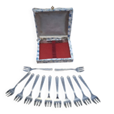 Ménagère Guy Degrenne 12 fourchettes à dessert en inox