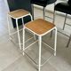2 snack stools from the 70s, metal and wood, good condition