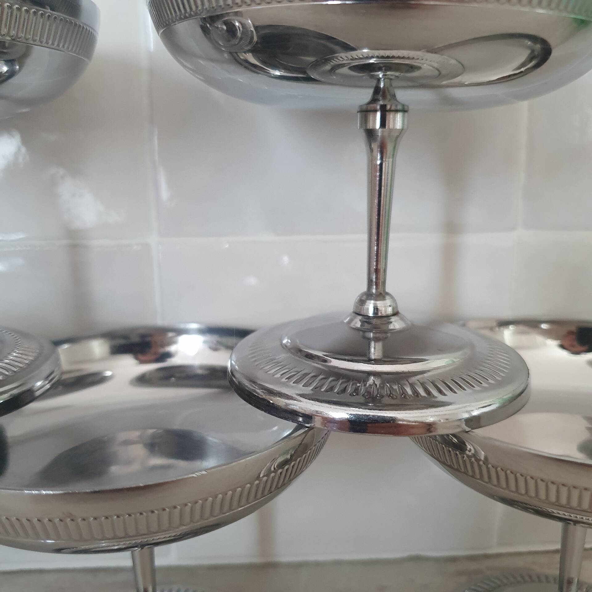 8 stainless steel 18/10 FCA style Létang and Rémi Jean Couzon cups