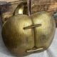 Vide-poche grosse pomme en laiton