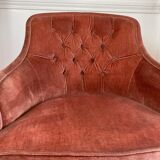 Toad armchair in pink velvet
