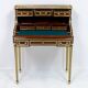 Louis XVI cylinder desk in mahogany and pink marble - circa 1860-1890