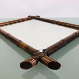 Faux bamboo mirror