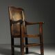 Chaise anglaise en chêne, 1650-1670
