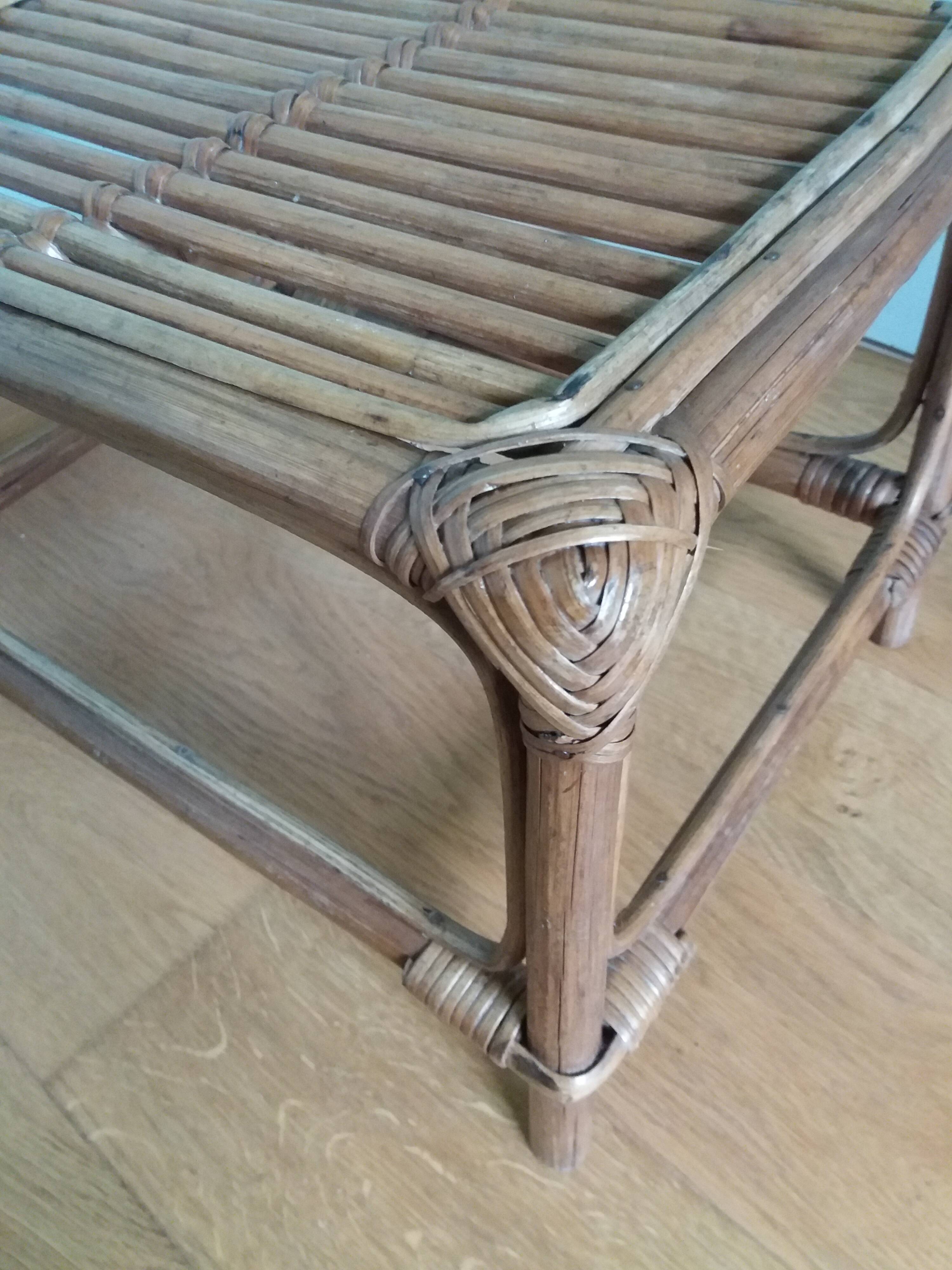 Wicker rattan end table