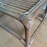 Wicker rattan end table