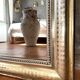 Louis-Philippe antique mirror with silver leaf, 19th century.