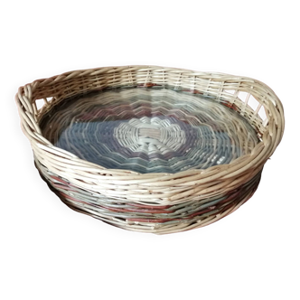 wicker basket, large cheese tray
