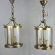 Pair of 1950s brass lanterns