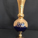 Gold and midnight blue vase