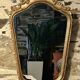 Baroque mirror in gilded wood and stucco in Louis XV style - 61 x 35 cm