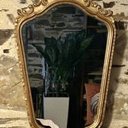 Baroque mirror in gilded wood and stucco in Louis XV style - 61 x 35 cm