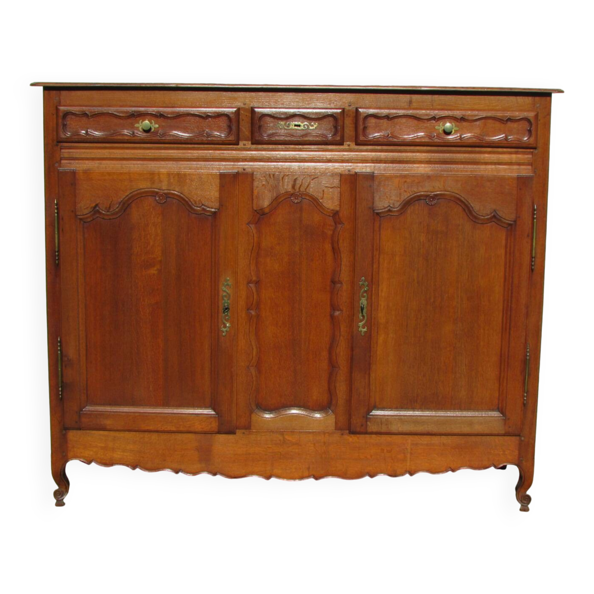 Very large manor sideboard, late 19th century, solid oak