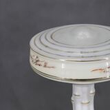 1940s Restored Ceramic Table Lamp with Glass Shade