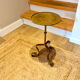 Golden metal side table from the 1960s.