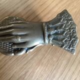 Brass paper press hand shape