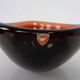 Swedish Burgundy Glass Bowl from Orrefors, 1960s