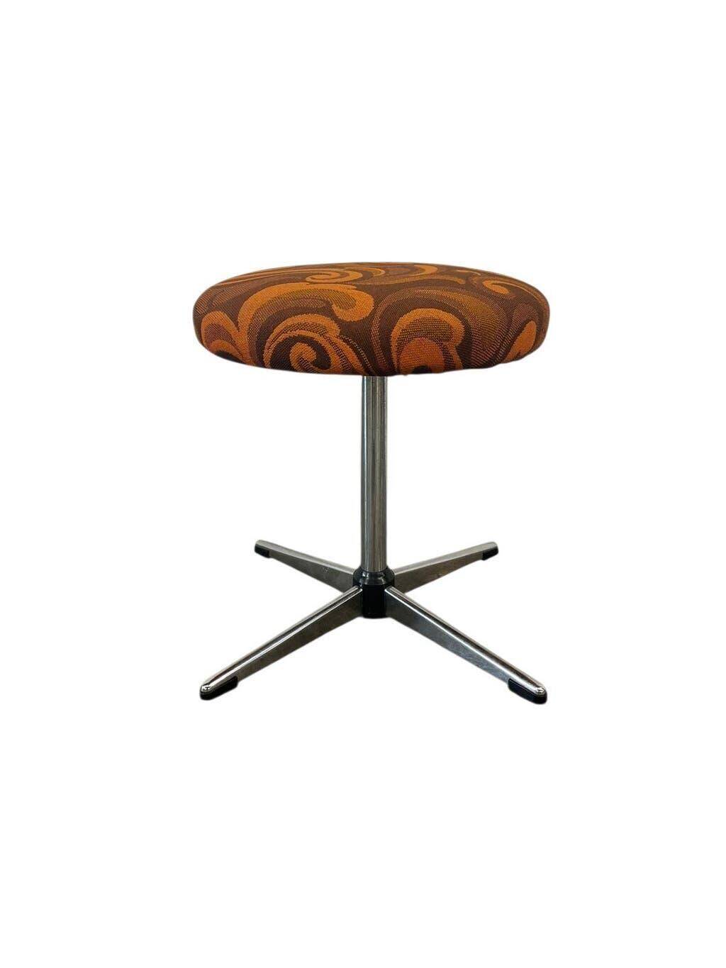 Vintage 70s pouf/stool with star base.