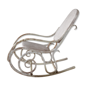 Chaise à Bascule Antique Thonet En Bois Courbé Nr.10 Circa 1880