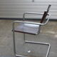 3 fauteuils Matteo Grassi en cuir marron et structure chromée vintage