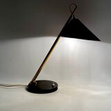 Mid-century red table lamp, Lumen Italy 1960s