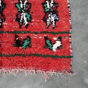 Tapis Marocain Boujad rouge - 10 x 237 cm