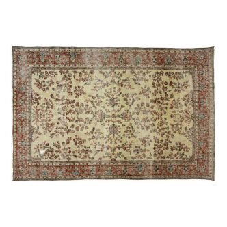 Anatolian handmade vintage rug 282 cm x 193 cm