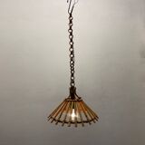 Rattan vintage Light Pendants Set of 2 1960’s