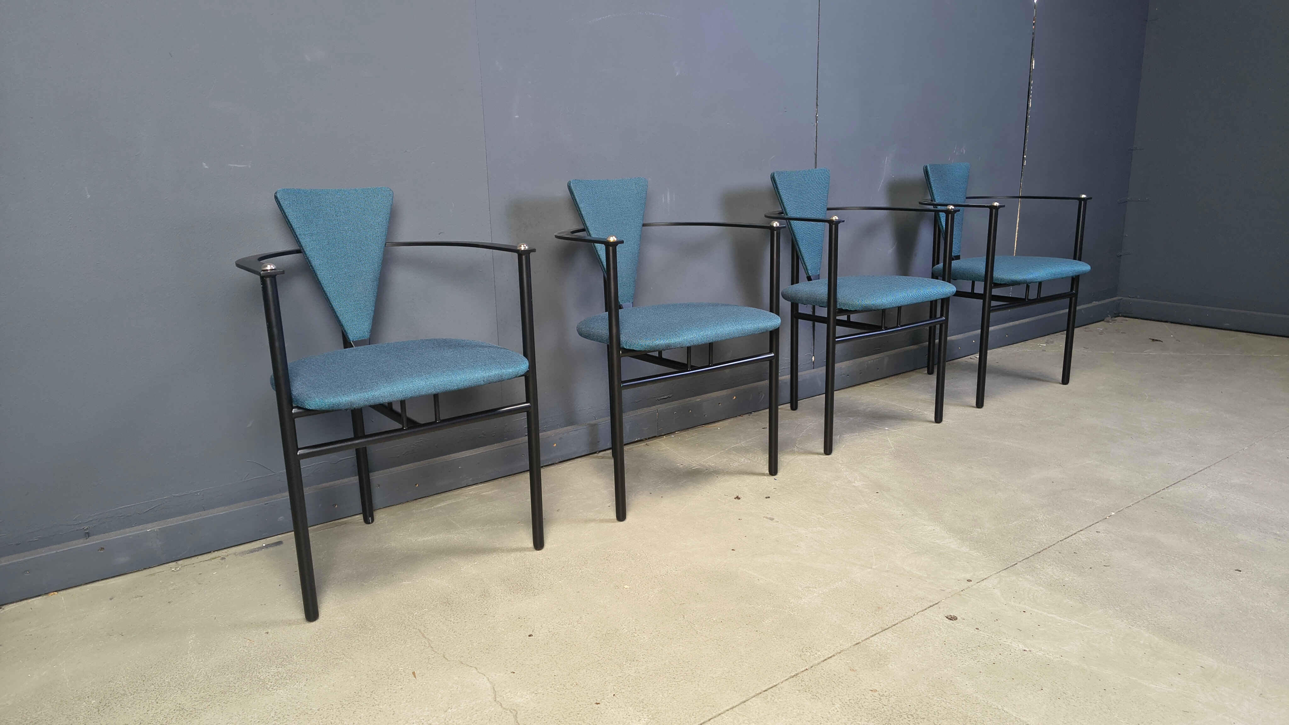 Vintage dining chairs by Belgochrom, set of 4 - 1980s