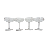 Set of 4 glasses cut Crystal