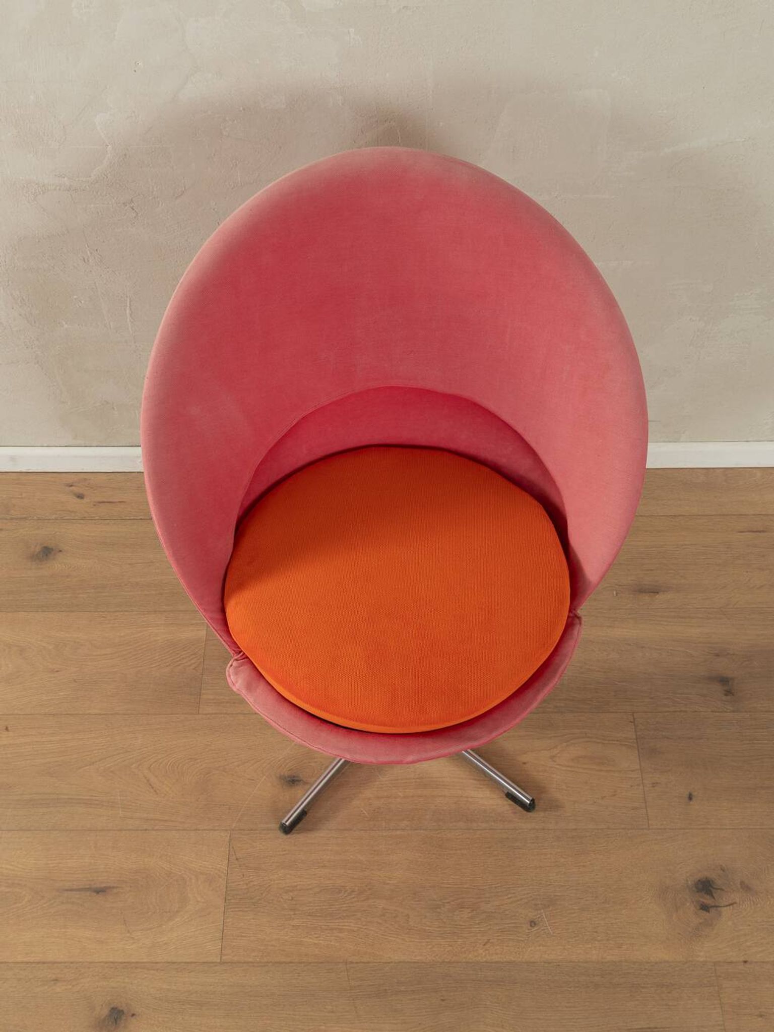 Unique Cone Chairs by Verner Panton for Gebrüder Nehl, set of 2, pink and orange