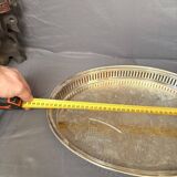 Antique Silver-Plated Metal Tray Rocaille Rococo Louis XV