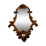Baroque style mirror gilded wood glass vintage decoration