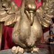 Ittalian Artist, Empire Period Decorative Swan Sculptures, 1800s, Giltwood, Set of 2
