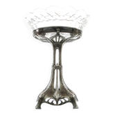 Centre de table figuratif Art Nouveau, étain argenté, WMF, Allemagne, début du 20e siècle