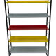 Small Tomado shelving unit in metal and several colours - 1960s Dutch Design