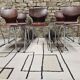 Set of 6 Flötotto pagwood stackable chairs 1960