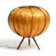 Large Mid Century Modern bentwood lamella tripod Table Lamp