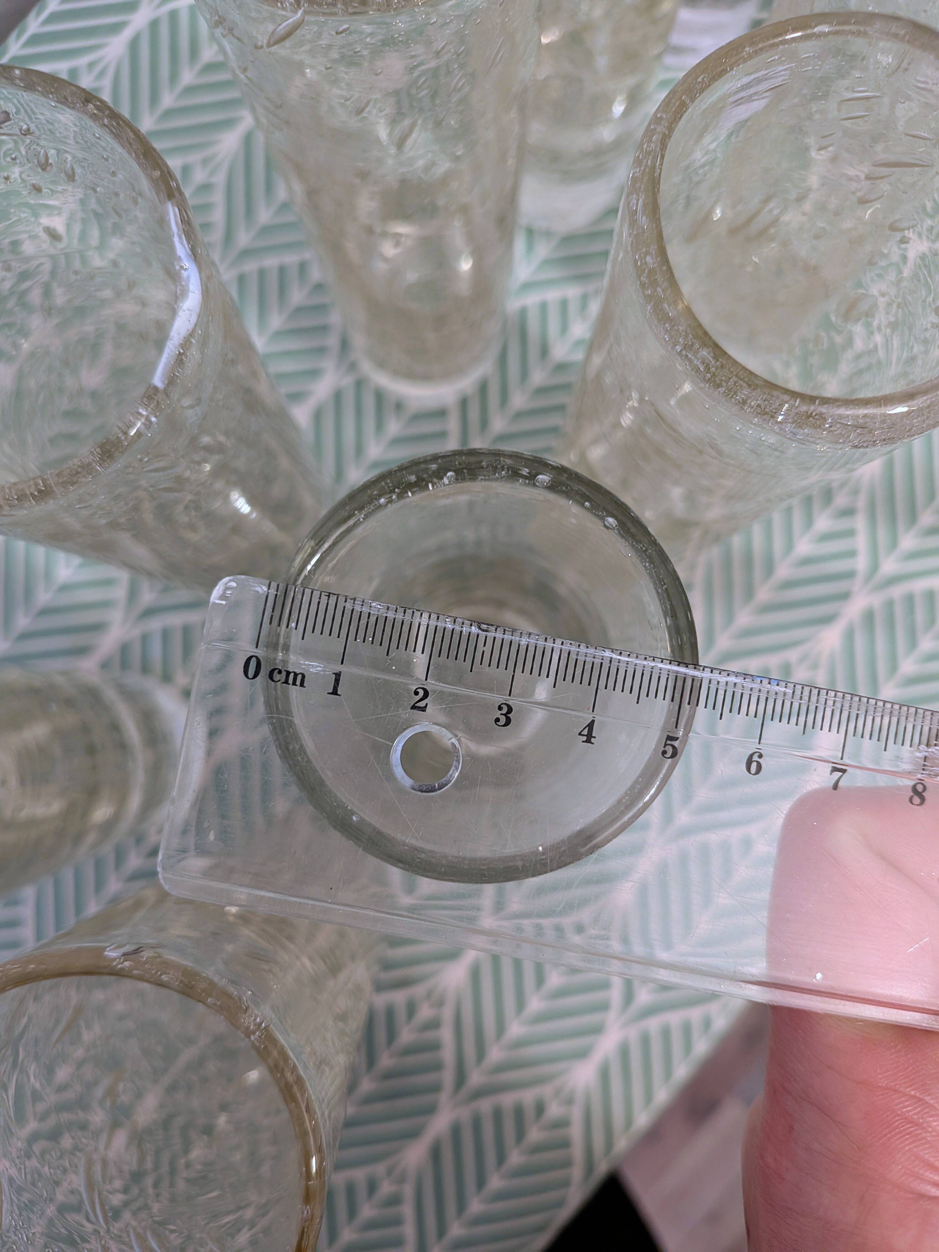 Blown glass bubble vases