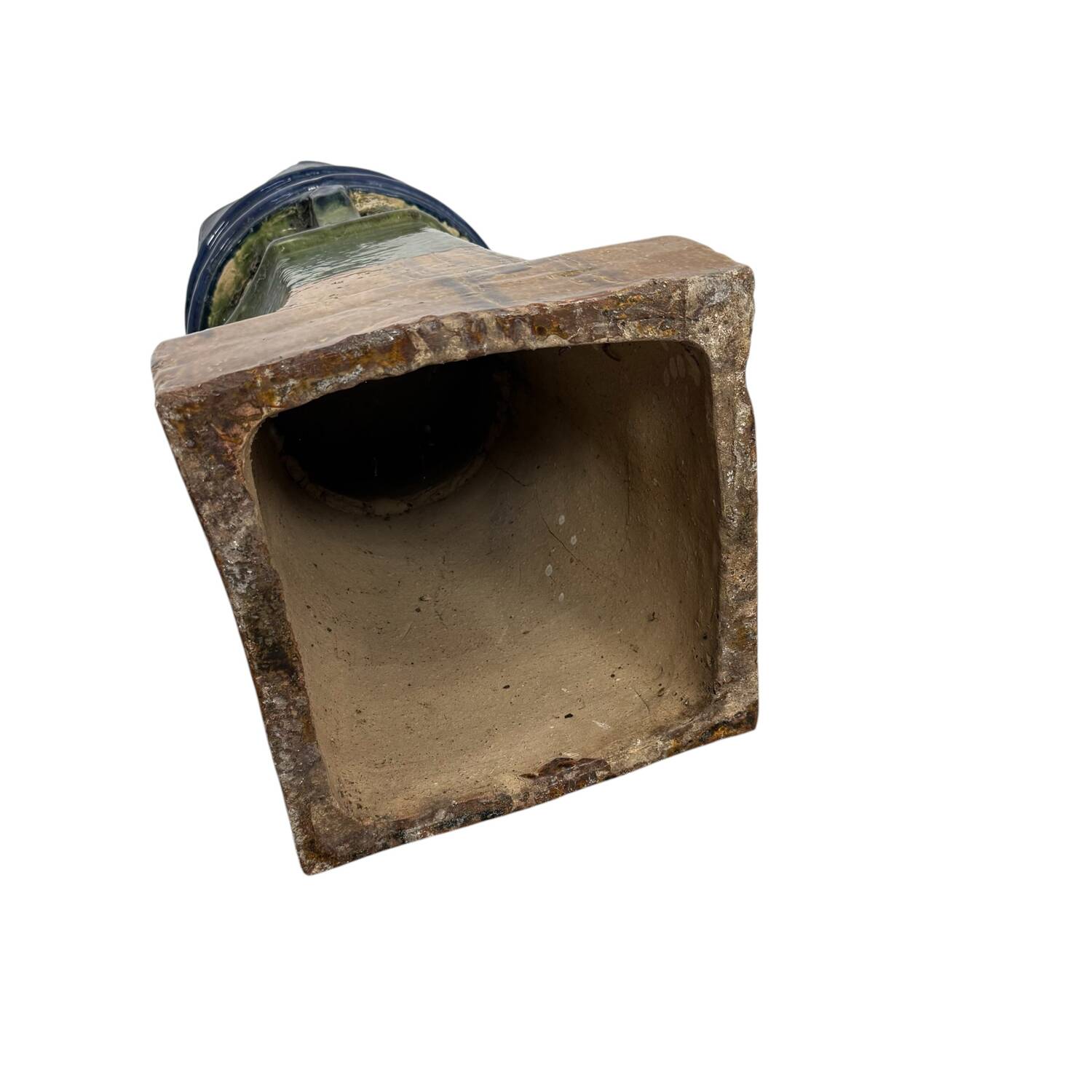 Antique French Glazed Ceramic Chimney Pot Planter