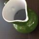 Pitcher ball in glazed green ceramic vintage 60s-70s