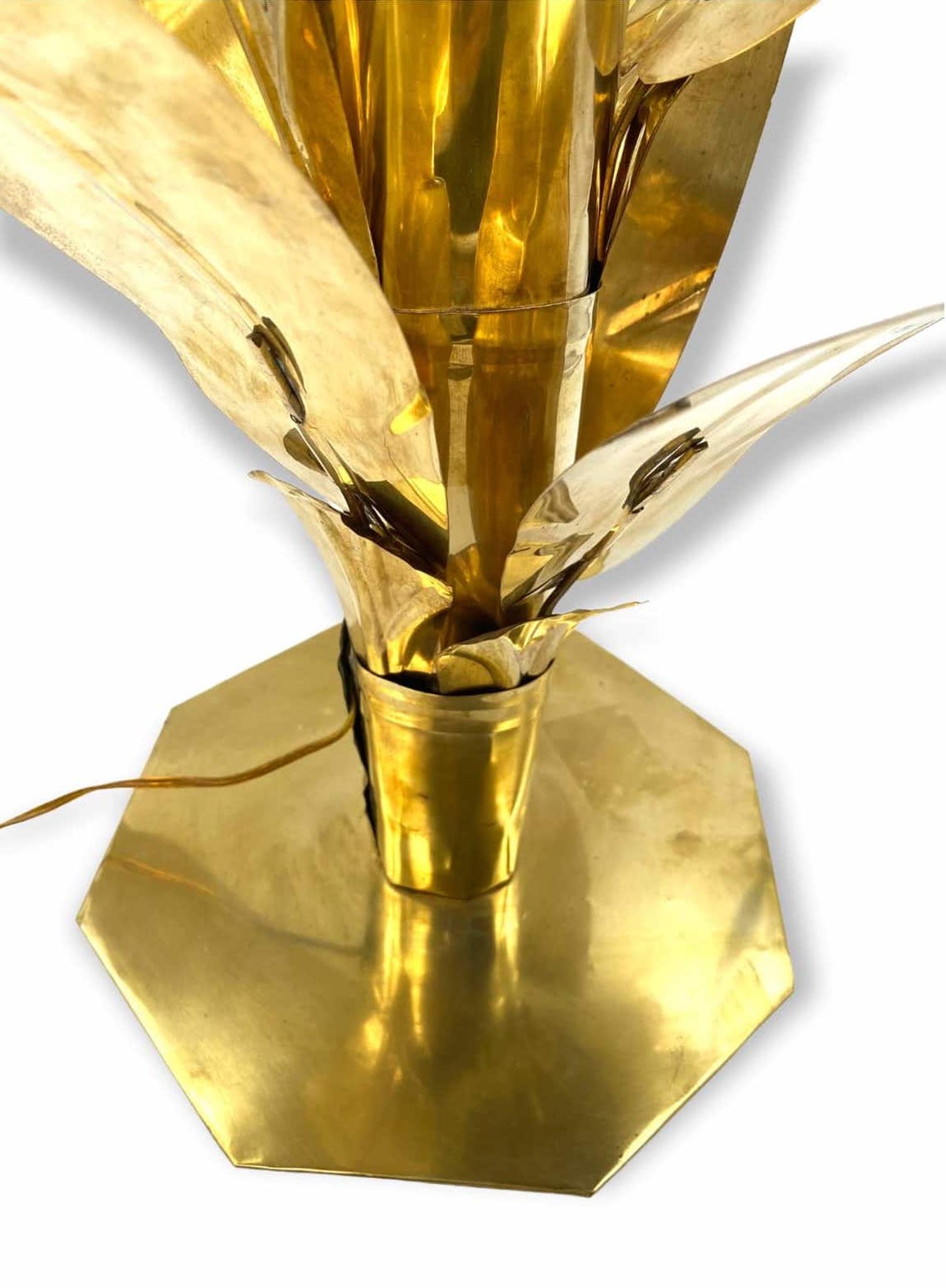 Palm tree brass floor/table lamp, Bottega Gadda Italy, 1960