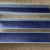 Series 3 contemporary wall-mounted bookcase shelves in aluminum and wood