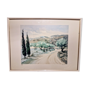 Lithographie Chemin de - victor