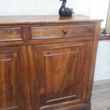 Solid walnut sideboard with 2 doors and 2 drawers, late 19th century