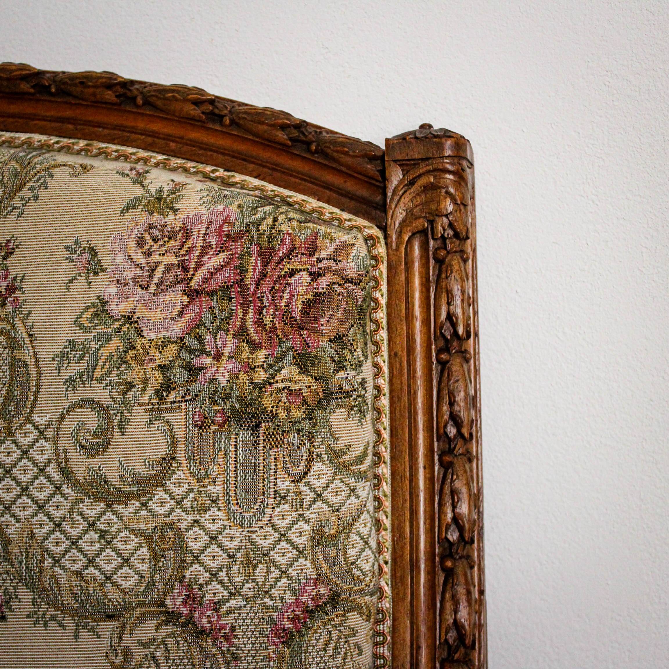 Louis XVI style carved armchair