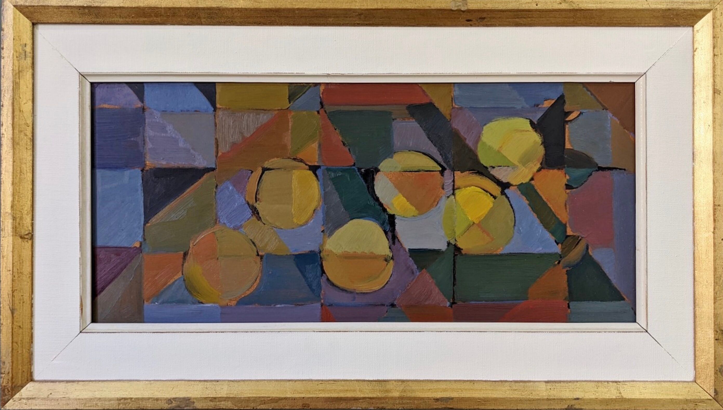 Swedish abstract oil painting from mid-century 1950